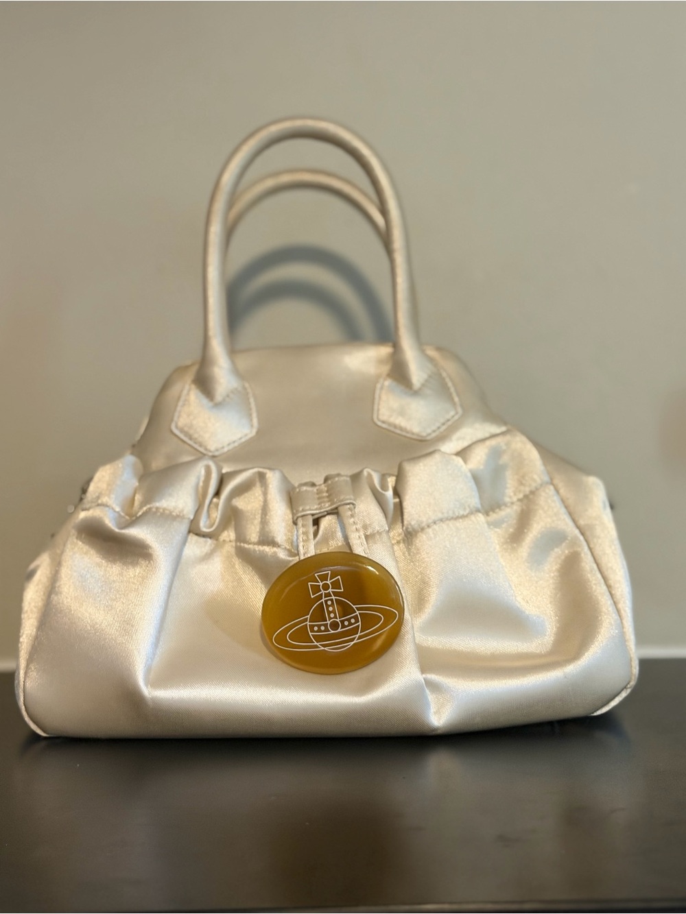 Vivienne Westwood Off-White Satin Satchel